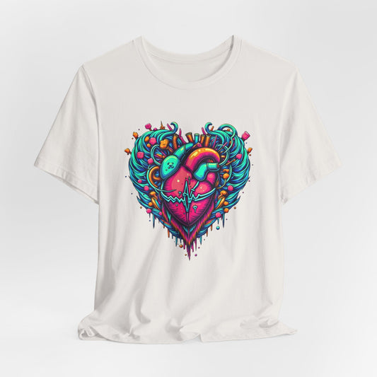 Psychedelic heart T-shirt