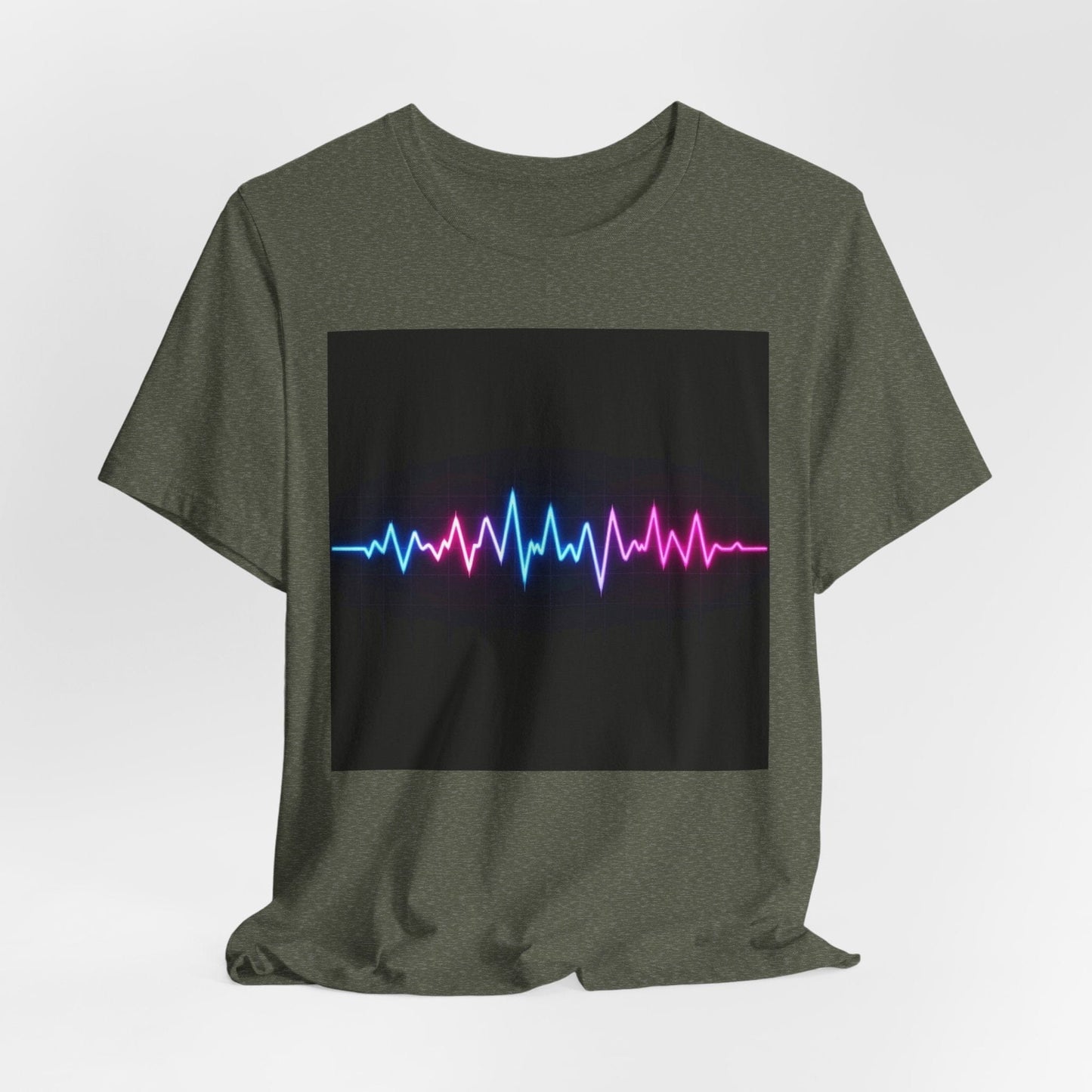 Neon ECG Waves Unisex T-shirt