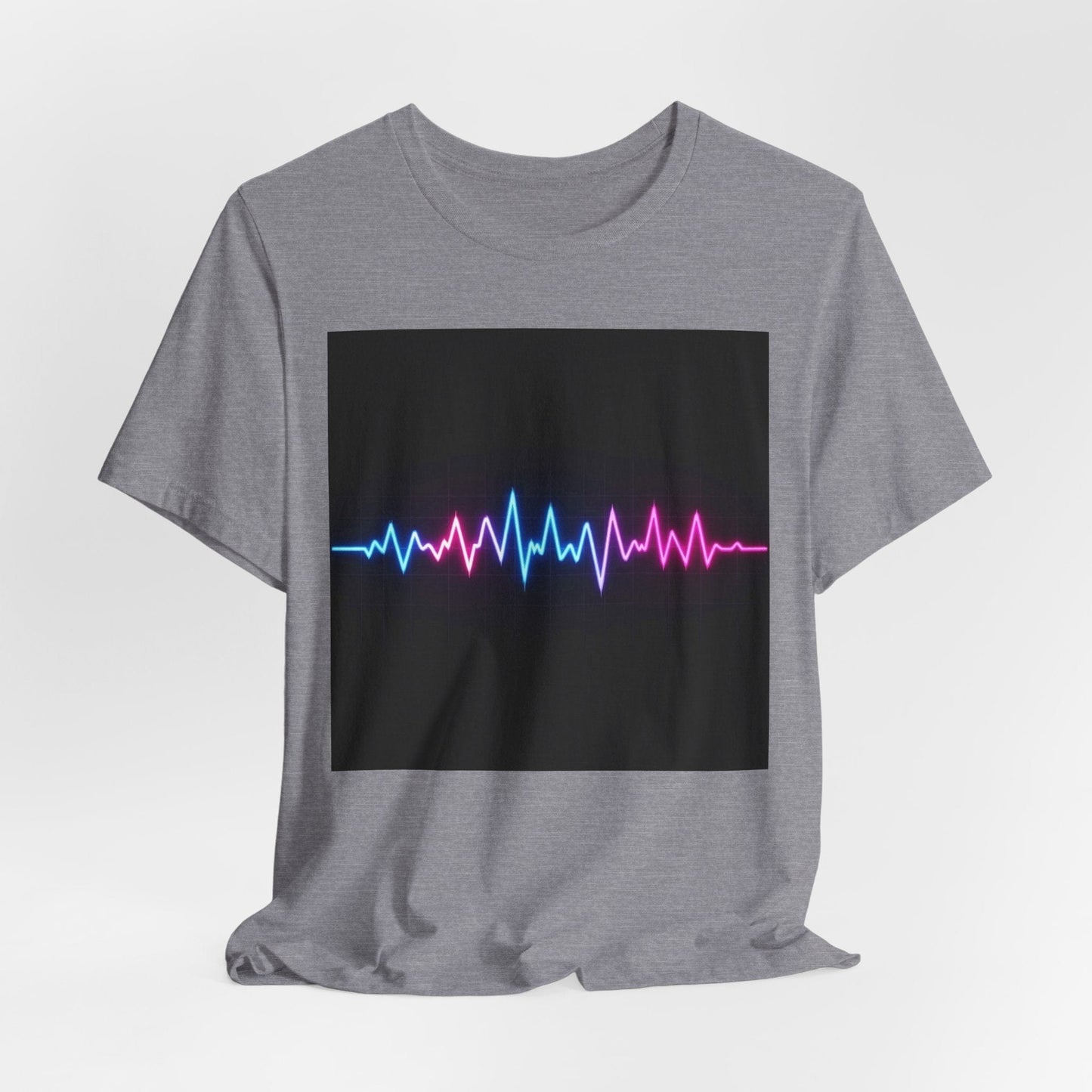 Neon ECG Waves Unisex T-shirt