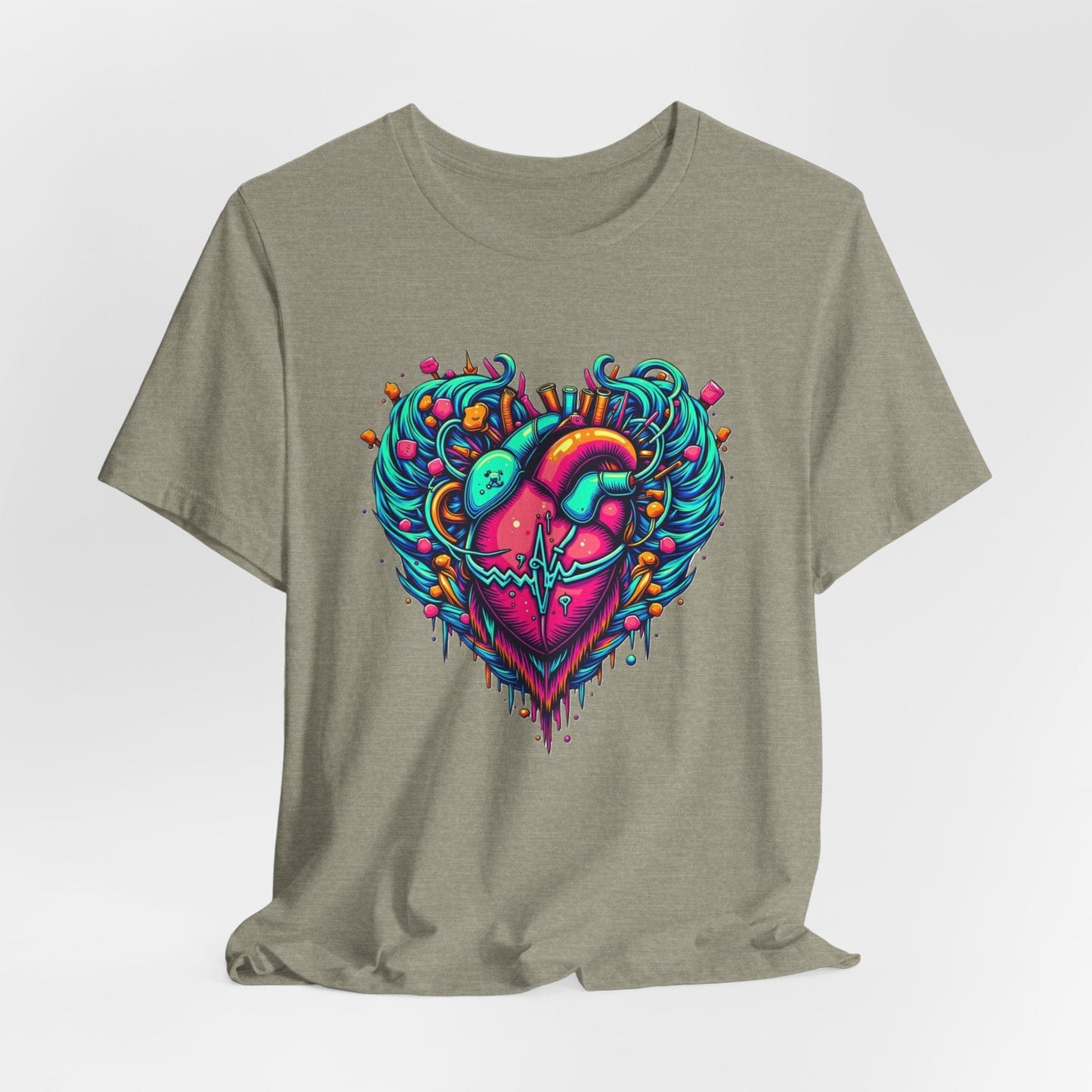 Psychedelic heart T-shirt