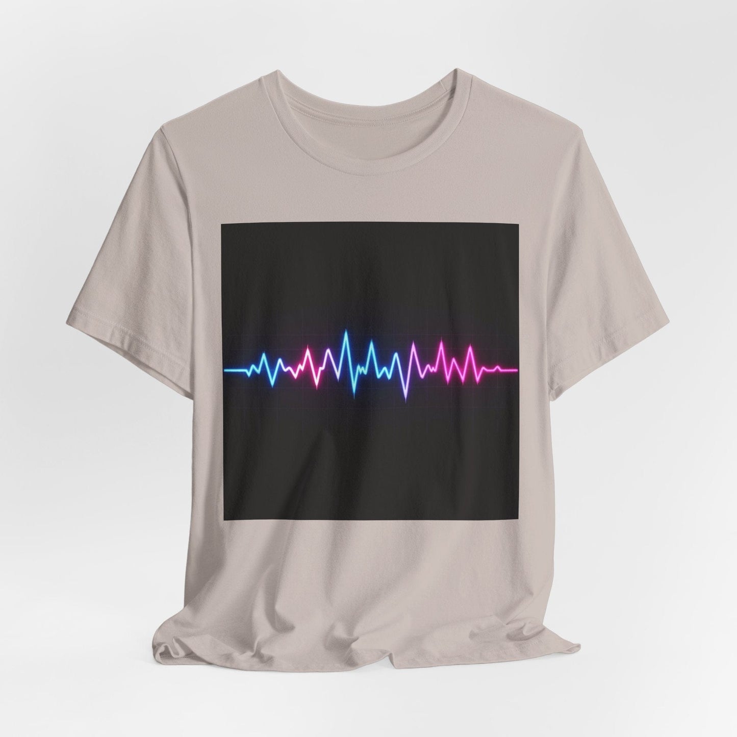 Neon ECG Waves Unisex T-shirt