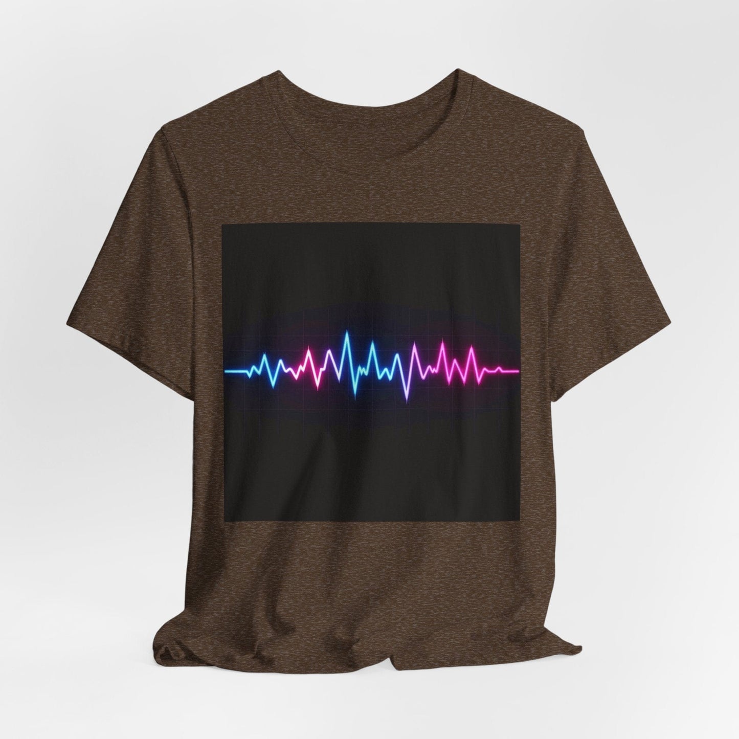 Neon ECG Waves Unisex T-shirt